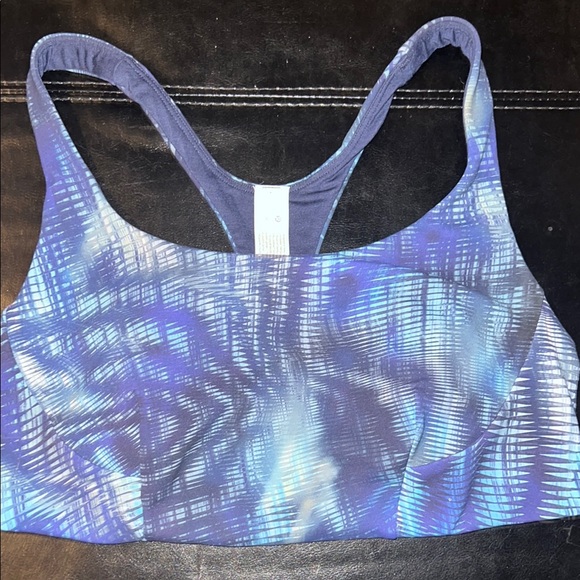 Lululemon Blue Patterned Women's Sports Bra - Picture 1 of 3